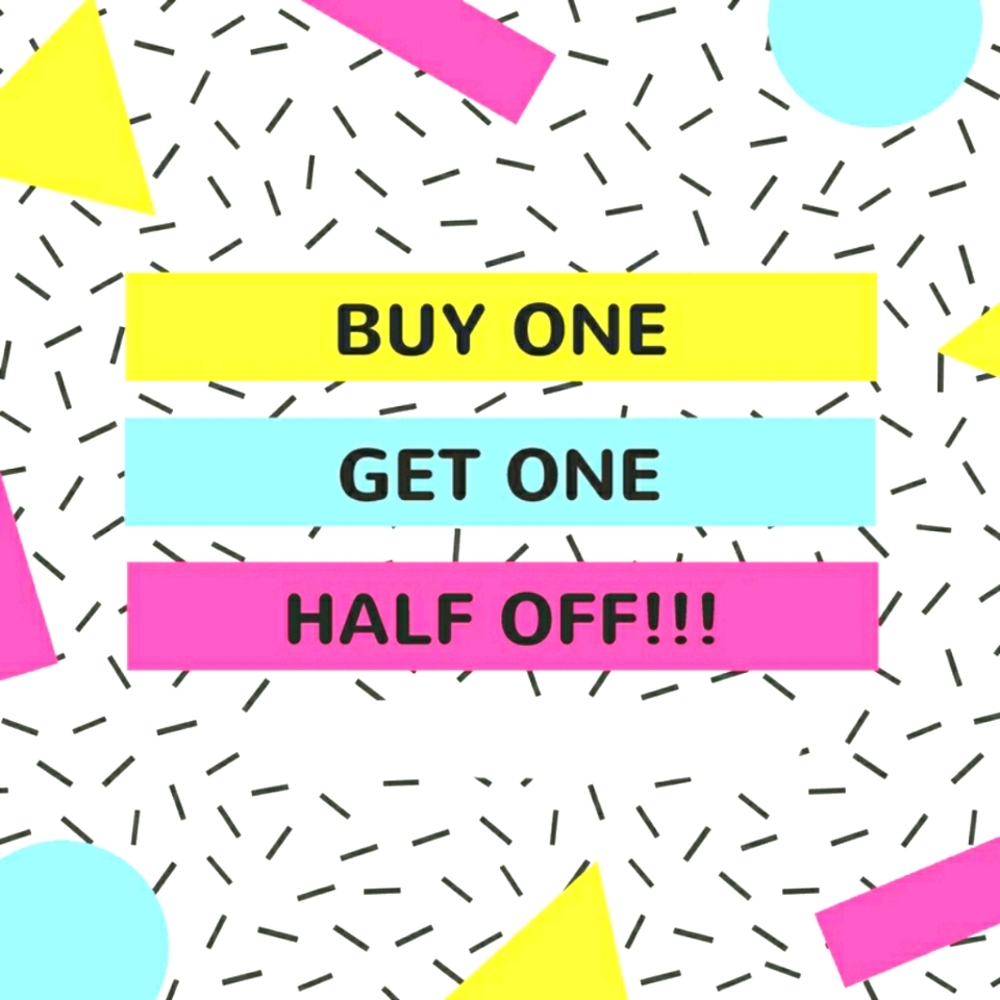 Womans items buy 1, get 1 50% off